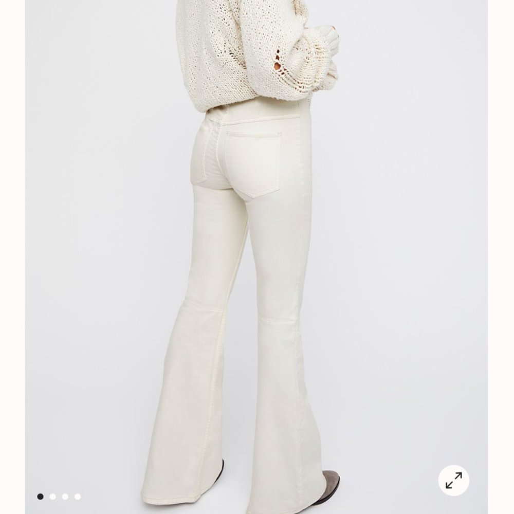 White Flare Jeans- Free People